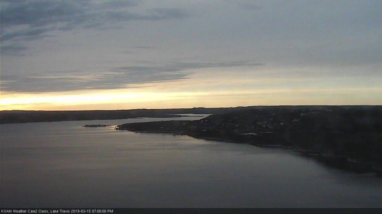 Lake Travis webcam, March 15, 2019 6:10 PM CT