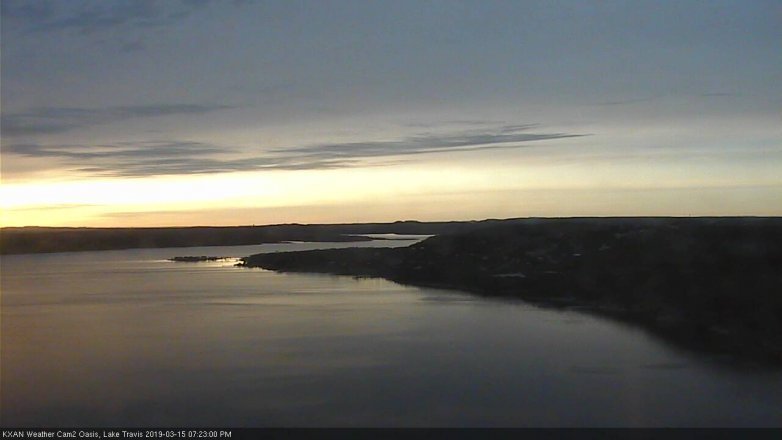 Lake Travis webcam, March 15, 2019 6:25 PM CT