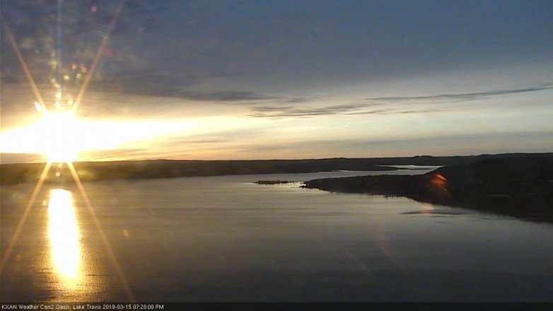 Lake Travis webcam, March 15, 2019 6:30 PM CT