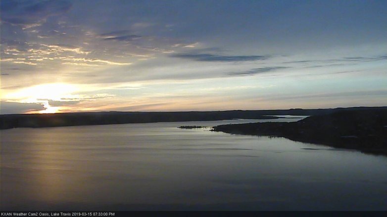 Lake Travis webcam, March 15, 2019 6:35 PM CT