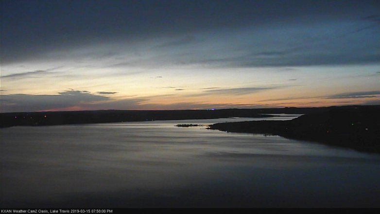 Lake Travis webcam, March 15, 2019 7:00 PM CT