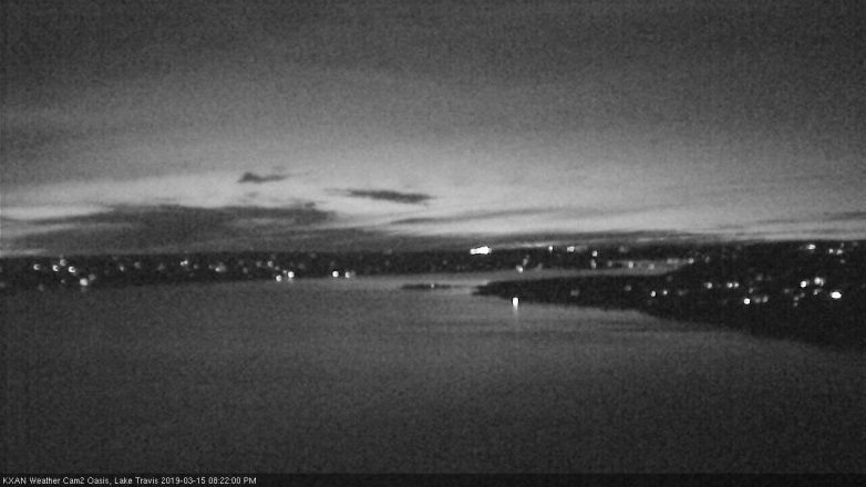 Lake Travis webcam, March 15, 2019 7:25 PM CT