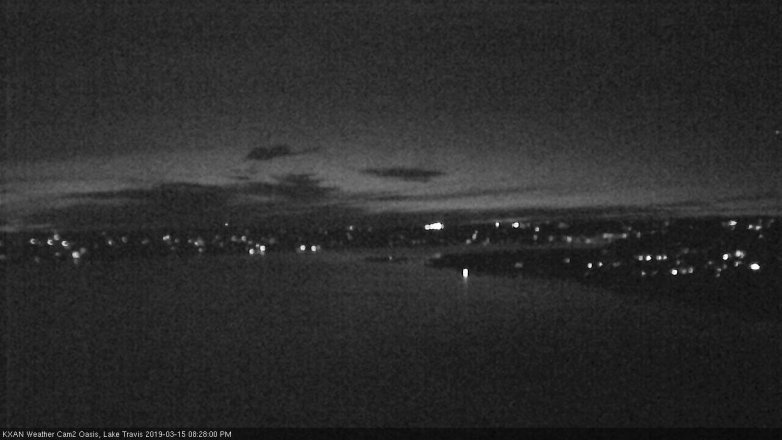 Lake Travis webcam, March 15, 2019 7:30 PM CT