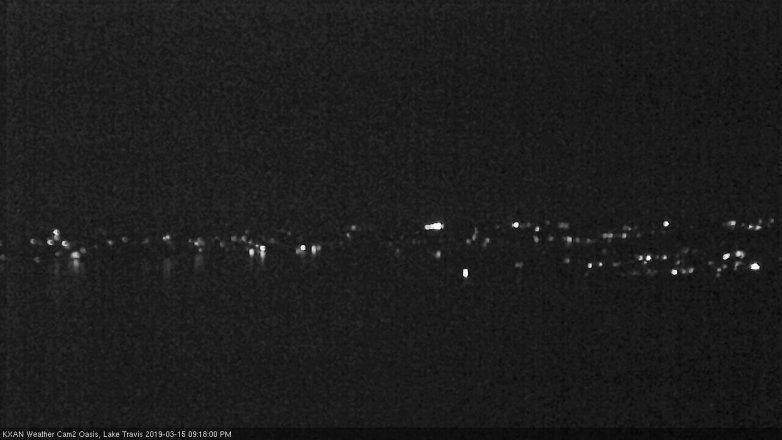 Lake Travis webcam, March 15, 2019 8:20 PM CT