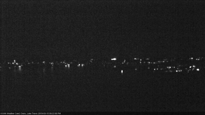 Lake Travis webcam, March 15, 2019 8:25 PM CT
