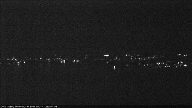 Lake Travis webcam, March 15, 2019 8:30 PM CT