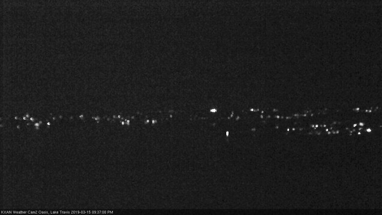 Lake Travis webcam, March 15, 2019 8:40 PM CT
