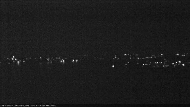 Lake Travis webcam, March 15, 2019 9:00 PM CT