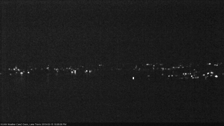 Lake Travis webcam, March 15, 2019 9:10 PM CT