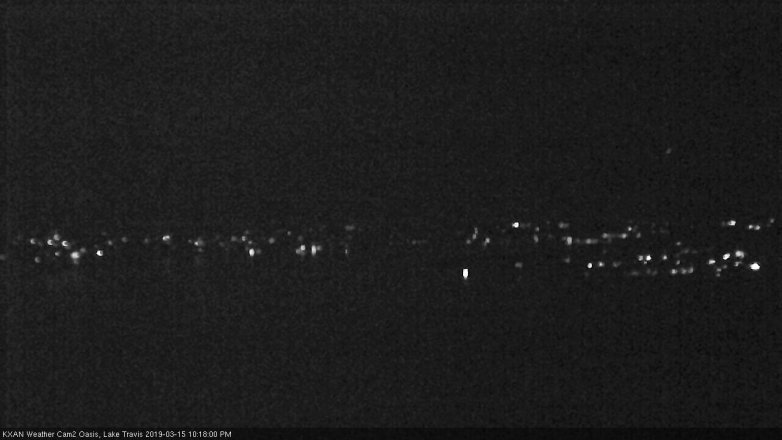 Lake Travis webcam, March 15, 2019 9:20 PM CT