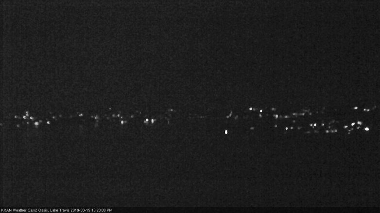 Lake Travis webcam, March 15, 2019 9:25 PM CT