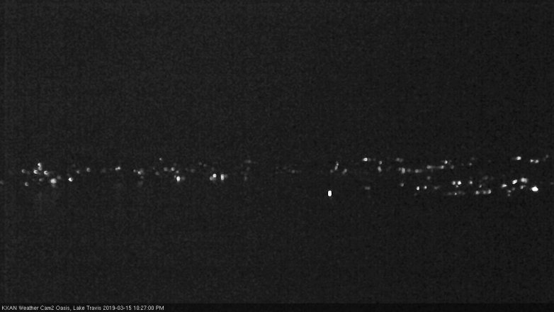 Lake Travis webcam, March 15, 2019 9:30 PM CT