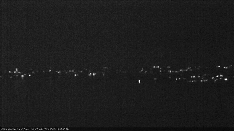 Lake Travis webcam, March 15, 2019 9:40 PM CT