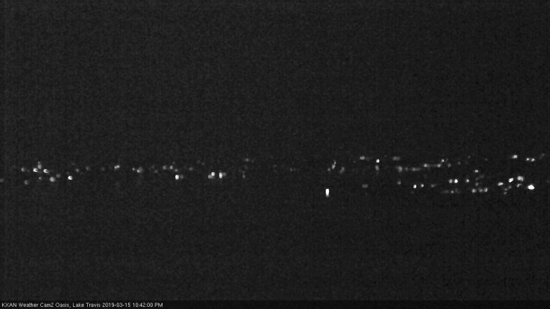 Lake Travis webcam, March 15, 2019 9:45 PM CT