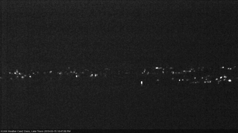 Lake Travis webcam, March 15, 2019 9:50 PM CT