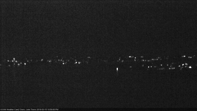 Lake Travis webcam, March 15, 2019 10:00 PM CT