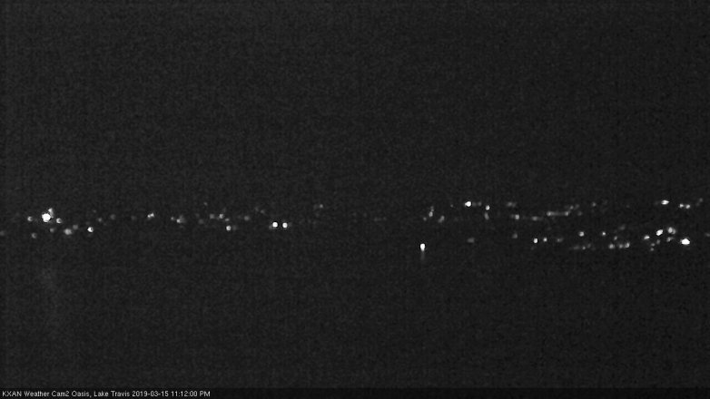 Lake Travis webcam, March 15, 2019 10:15 PM CT