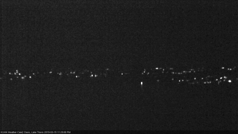 Lake Travis webcam, March 15, 2019 10:30 PM CT