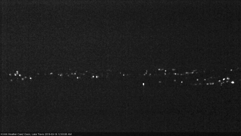 Lake Travis webcam, March 15, 2019 11:05 PM CT