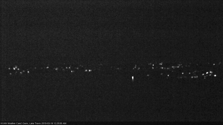 Lake Travis webcam, March 15, 2019 11:30 PM CT