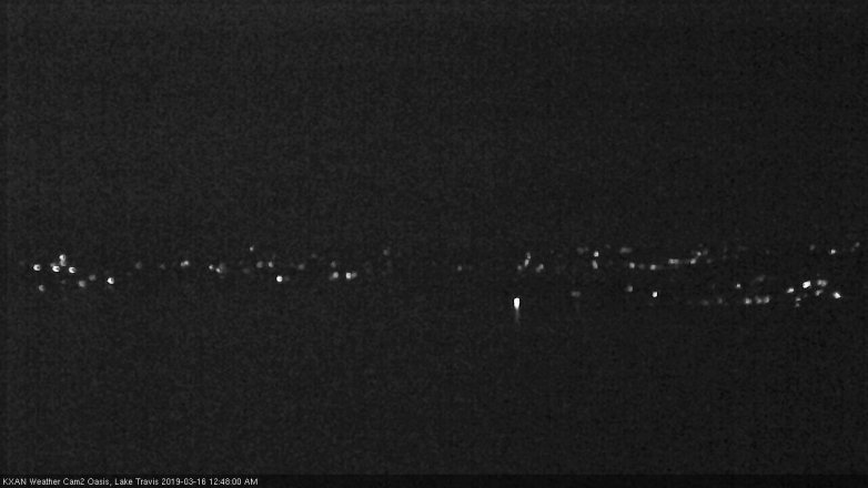 Lake Travis webcam, March 15, 2019 11:50 PM CT