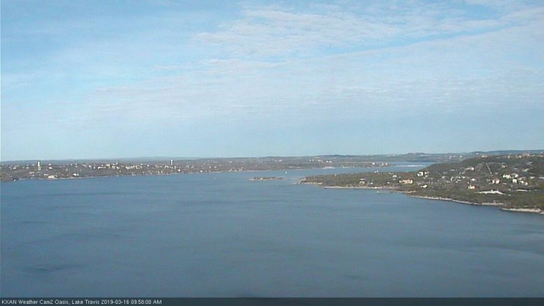Lake Travis webcam, March 16, 2019 9:00 AM CT