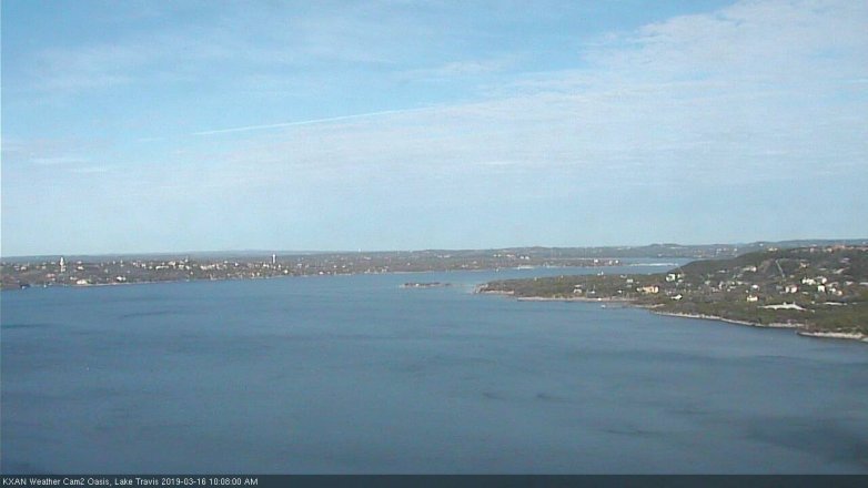Lake Travis webcam, March 16, 2019 9:10 AM CT