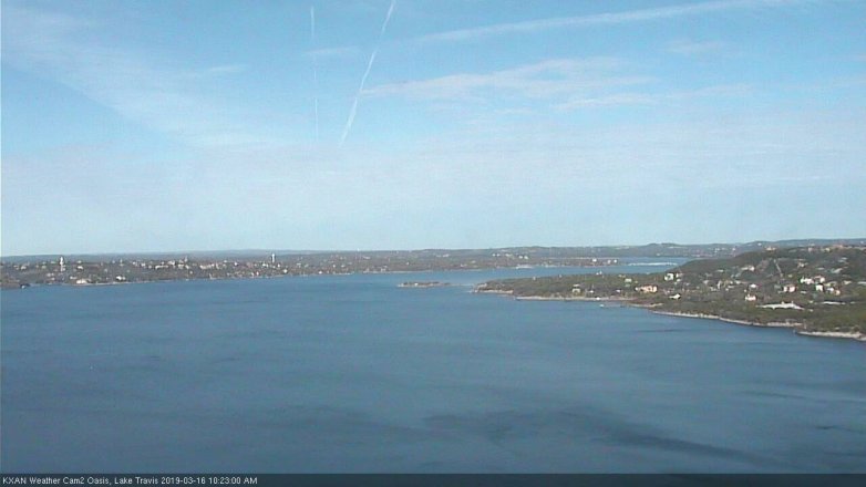 Lake Travis webcam, March 16, 2019 9:25 AM CT