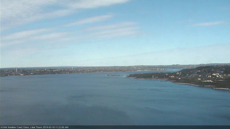 Lake Travis webcam, March 16, 2019 10:25 AM CT