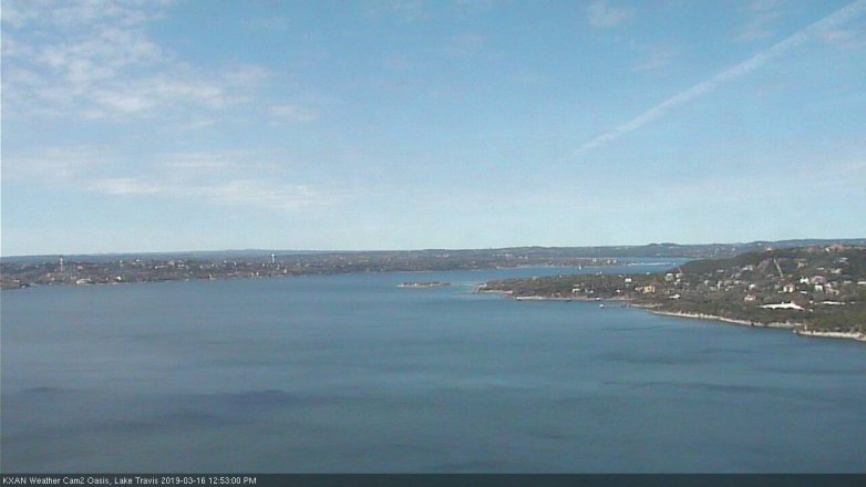 Lake Travis webcam, March 16, 2019 11:55 AM CT