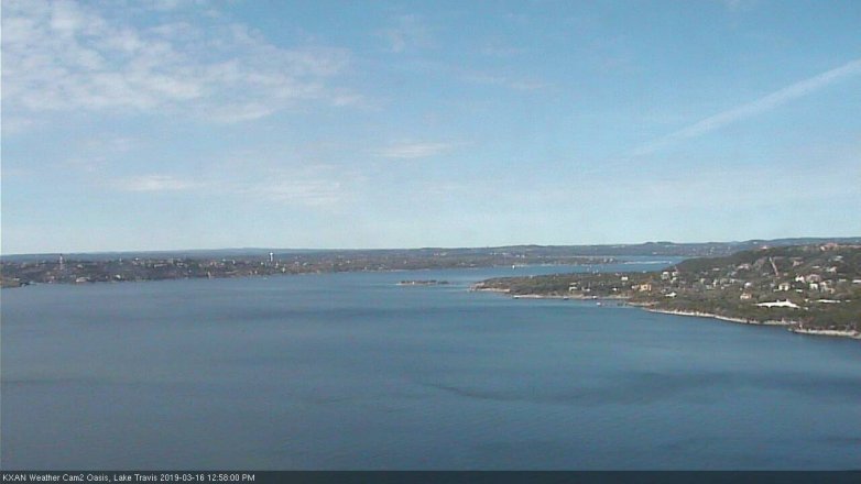 Lake Travis webcam, March 16, 2019 12:00 PM CT
