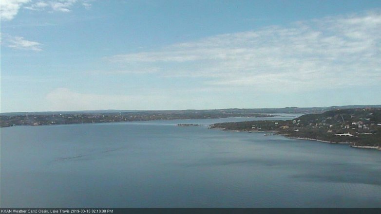 Lake Travis webcam, March 16, 2019 1:20 PM CT