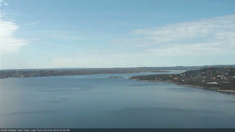 Lake Travis webcam, March 16, 2019 1:35 PM CT