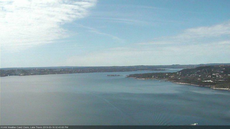 Lake Travis webcam, March 16, 2019 1:45 PM CT
