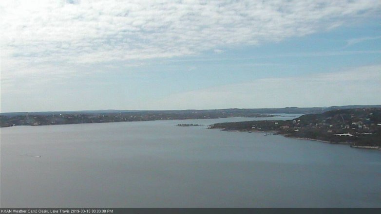 Lake Travis webcam, March 16, 2019 2:05 PM CT