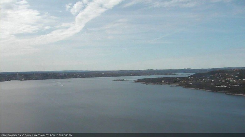 Lake Travis webcam, March 16, 2019 2:25 PM CT