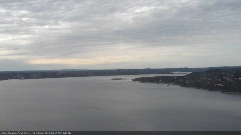 Lake Travis webcam, March 16, 2019 4:15 PM CT