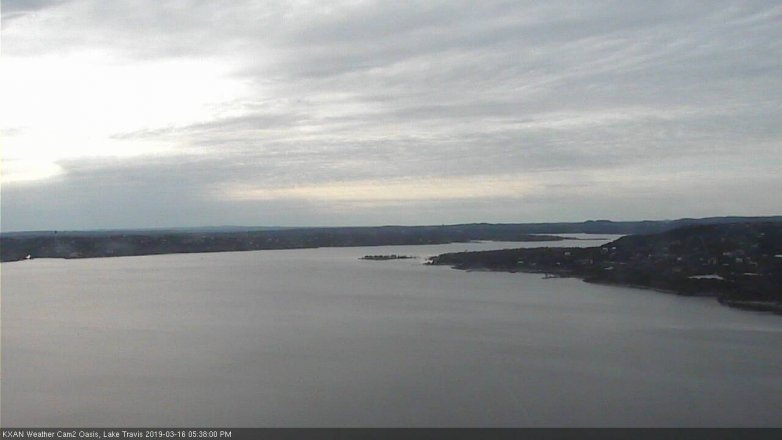 Lake Travis webcam, March 16, 2019 4:40 PM CT