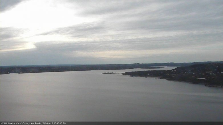 Lake Travis webcam, March 16, 2019 4:45 PM CT