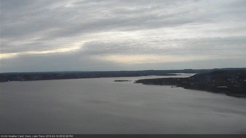 Lake Travis webcam, March 16, 2019 4:55 PM CT