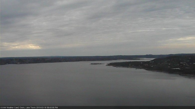 Lake Travis webcam, March 16, 2019 5:45 PM CT