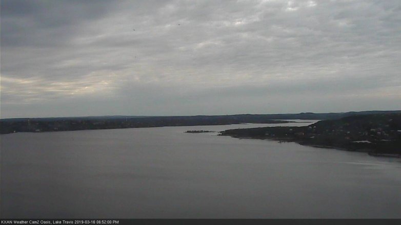 Lake Travis webcam, March 16, 2019 5:55 PM CT
