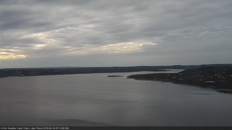 Lake Travis webcam, March 16, 2019 6:15 PM CT
