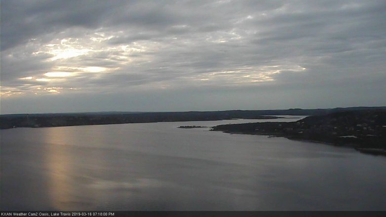 Lake Travis webcam, March 16, 2019 6:20 PM CT