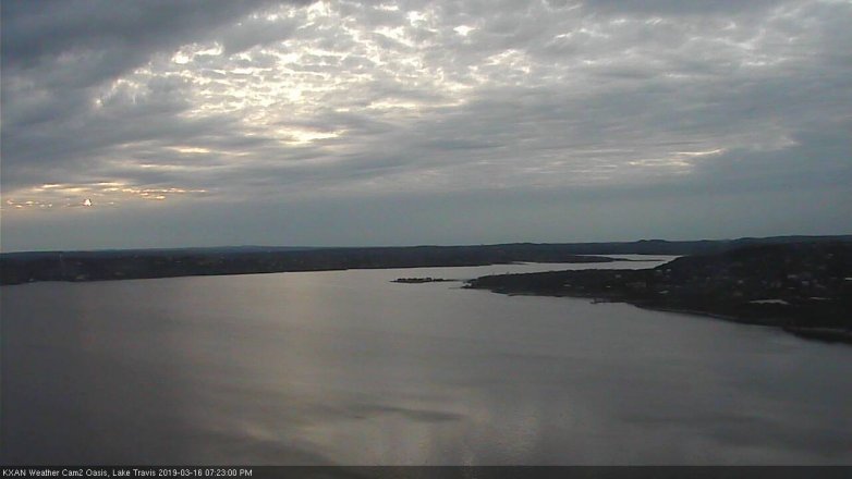 Lake Travis webcam, March 16, 2019 6:25 PM CT