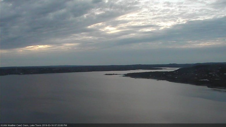 Lake Travis webcam, March 16, 2019 6:35 PM CT