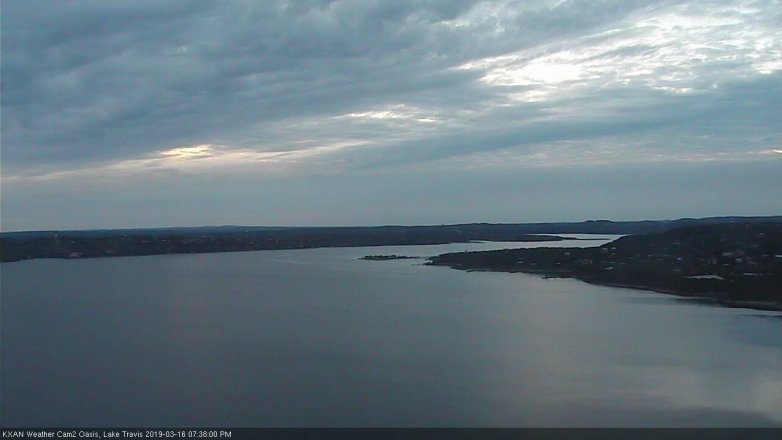 Lake Travis webcam, March 16, 2019 6:40 PM CT