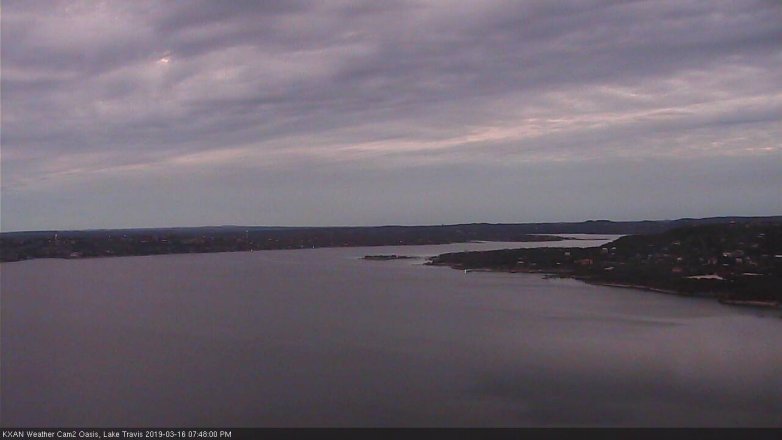 Lake Travis webcam, March 16, 2019 6:50 PM CT