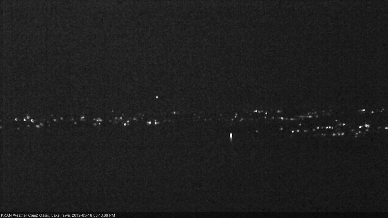 Lake Travis webcam, March 16, 2019 7:45 PM CT