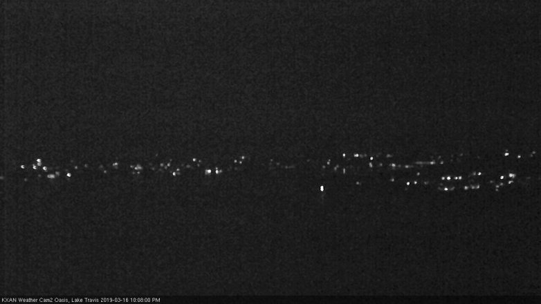 Lake Travis webcam, March 16, 2019 9:10 PM CT